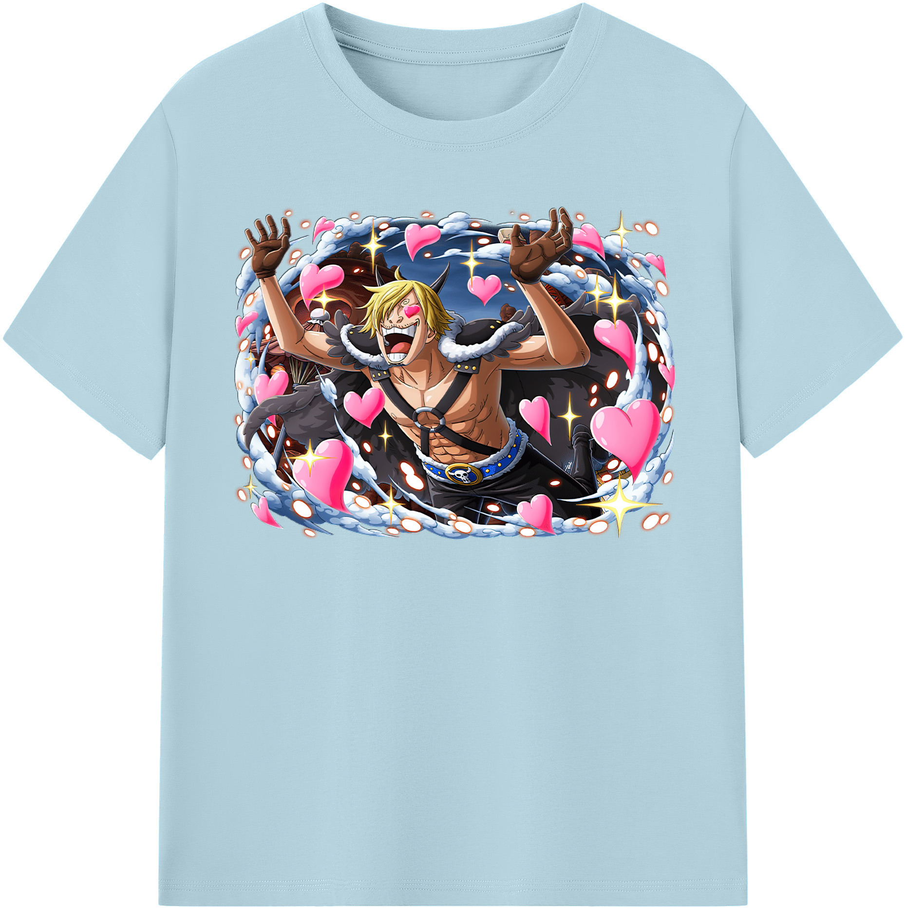 ワンピース サンジ ONE PIECE Sanji 綿100％半袖Tシャツ（フロントプリント）